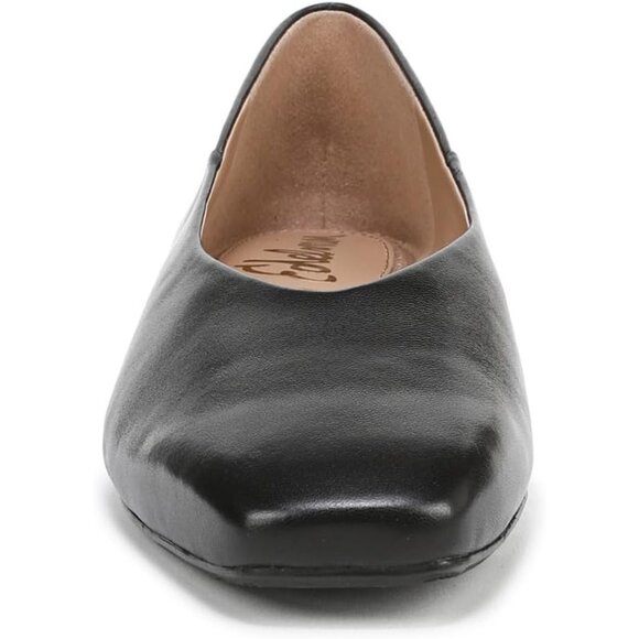 Sam Edelman Women Black Leather Pull-On Rounded Toe Classic  Ballet Flat Shoes - Picture 4 of 7